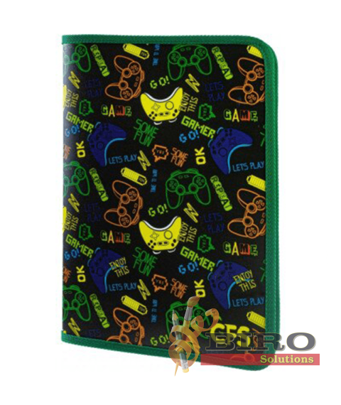 Mapa cu fermoar Maxi A4 (plastic/color) MX32025